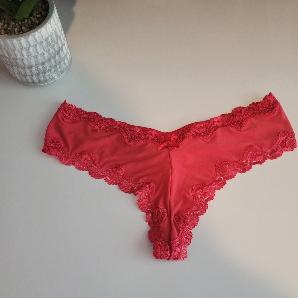 Victorias Secret Red Thong Panties